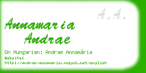 annamaria andrae business card
