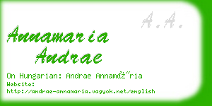 annamaria andrae business card